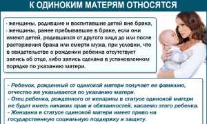 О правовом статусе «одинокая мать»