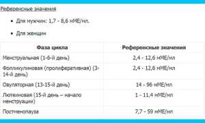 Анализ крови на ЛГ: нормы в таблице