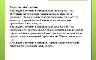 Что такое бесплодие 2 степени?