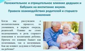 Роль бабушек и дедушек в воспитании ребенка