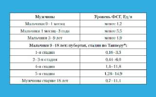 ФСГ у мужчин: нормы в таблице, лечение, диета