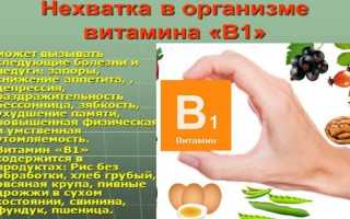 Витамин B1 — источники тиамина и список препаратов