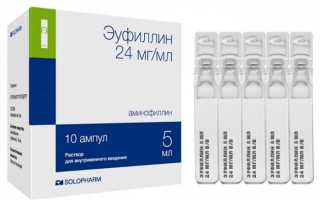Эуфиллин: инструкция по применению, цены, отзывы