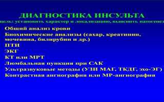 Диагностика инсульта — первичная, аппаратные методики, анализы и дополнительные обследования