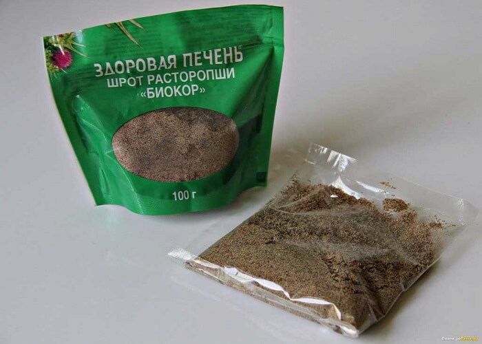 Шрот расторопши Биокор, 100 грамм Шрот расторопши Биокор
