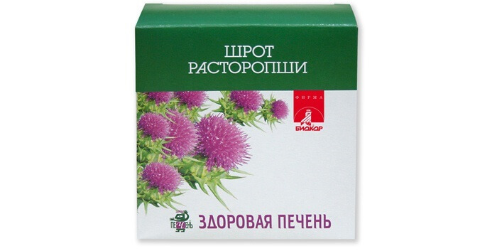 Шрот расторопши Здоровая печень Шрот расторопши - фото